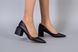 Туфли женские кожаные черного цвета, 39, 25.5-26