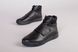 Ботинки мужские кожаные черные, на шнурках и липучке, деми, 45, 30