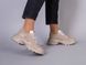 Кросівки жіночі замшеві бежевого кольору із вставками шкіри, 36, 23.5