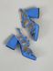 Босоножки женские замшевые голубого цвета, 36, 23