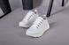 Кросівки для дівчинки шкіряні білі зі срібною фурнітурою, 37, 24