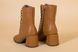 Ботинки женские кожаные карамельного цвета на каблуке зимние, 38, 24.5-25