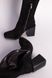 Сапоги-чулки женские замшевые черные на каблуке, 40, 26.5