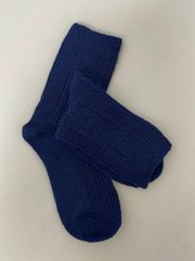 Шкарпетки жіночі з верблюжої вовни сині