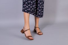 Босоніжки жіночі шкіряні карамельного кольору, 40, 26
