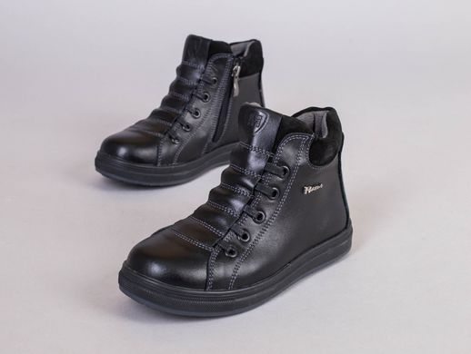 Зимние черные кожаные ботиночки, 39, 32, 21.5