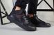 Мужские черные высокие кожаные кроссовки, на шнурках и с резинкой, 40, 26.5